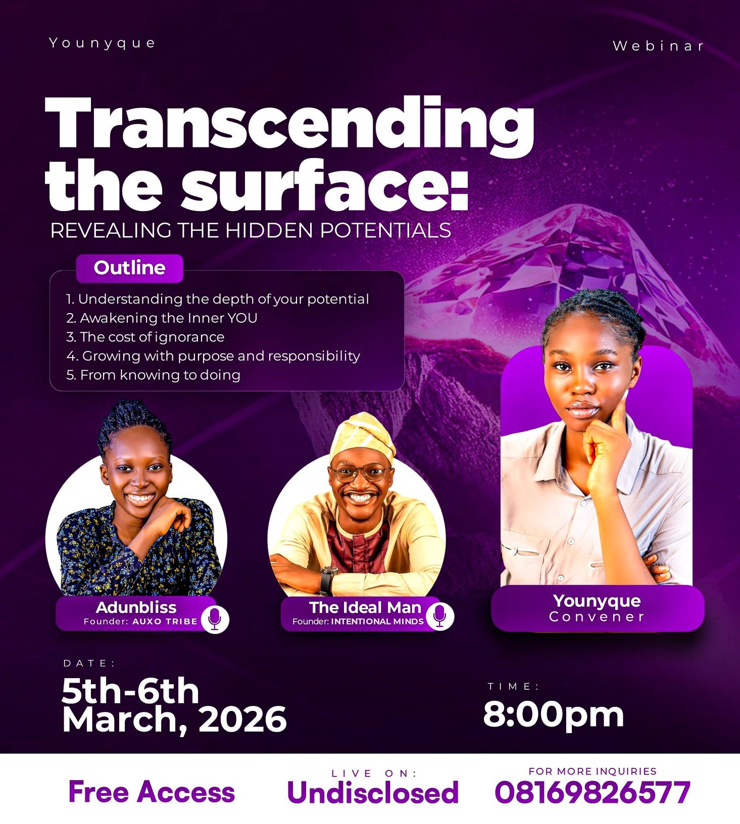 Younyque Personal Growth & Identity Webinar Campaign asset showcase 4